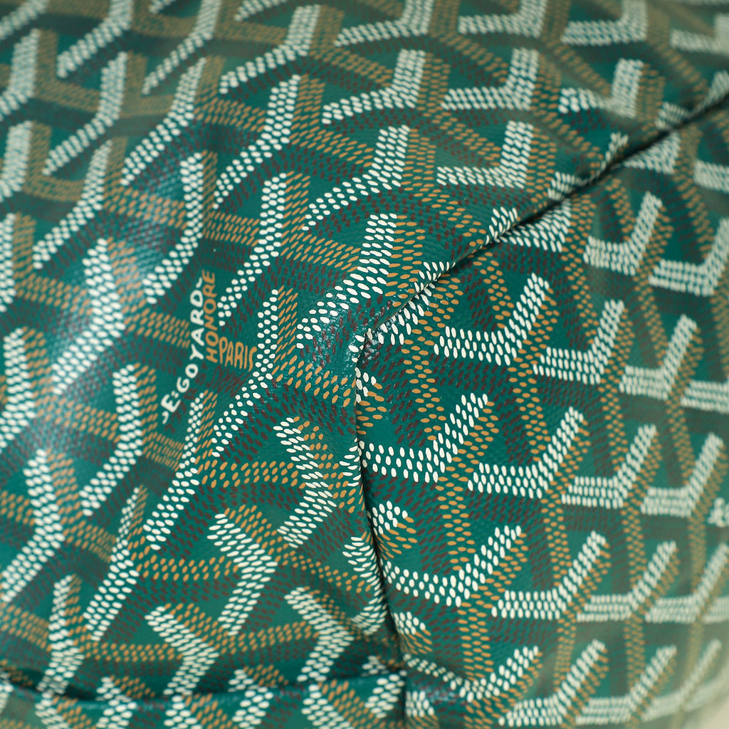 Goyard Green Goyardine Saint Louis PM Bag w/ Clip
