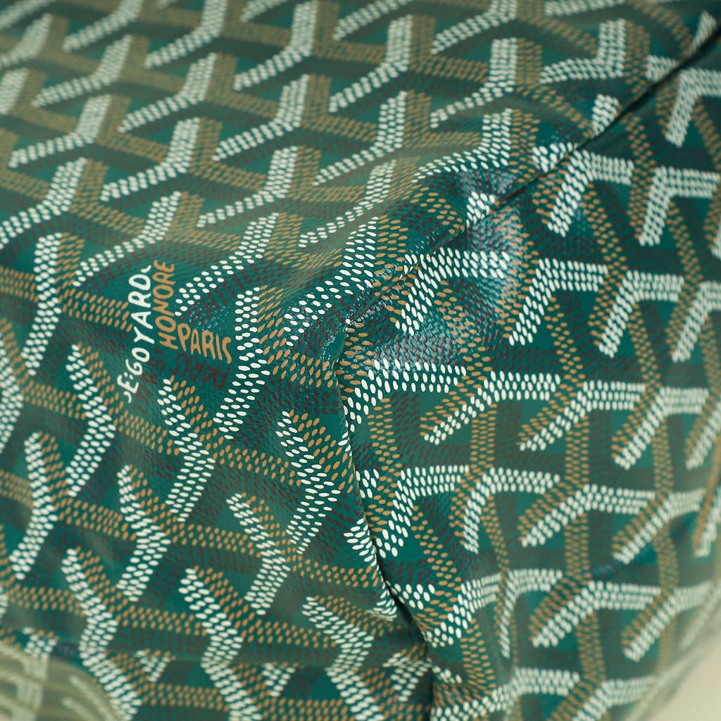 Goyard Green Goyardine Saint Louis PM Bag w/ Clip