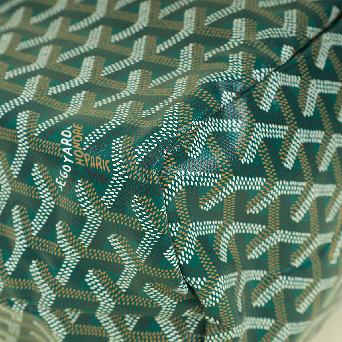 Goyard Green Goyardine Saint Louis PM Bag w/ Clip