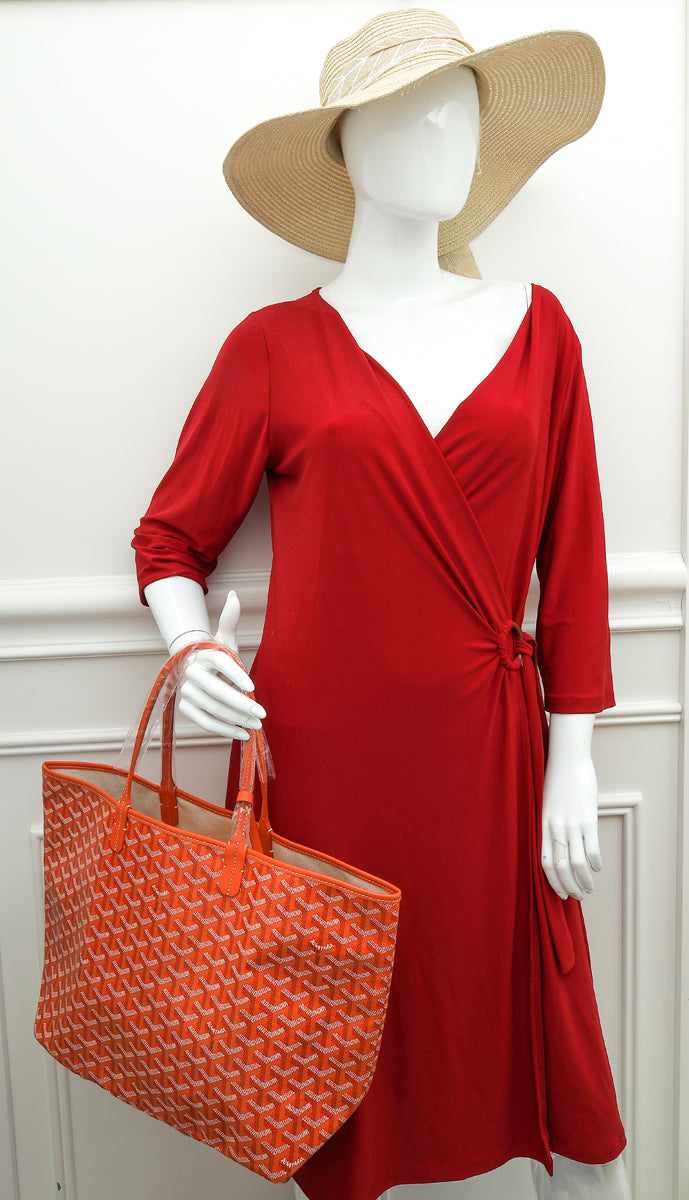 Goyard Orange Goyardine Saint Louis PM Bag