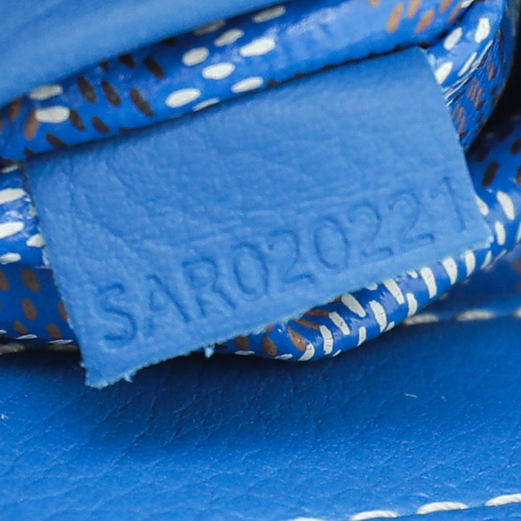 Goyard Blue Goyardine Rouette Souple PM Bag