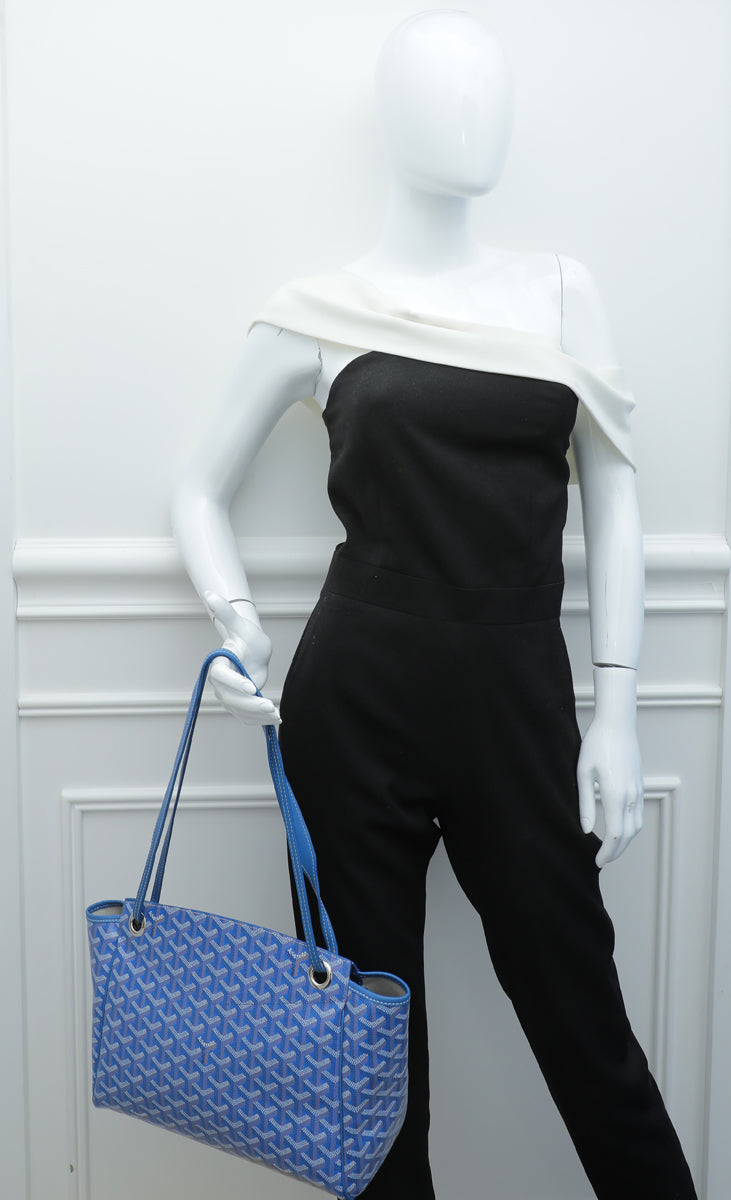 Goyard Blue Goyardine Rouette Souple PM Bag