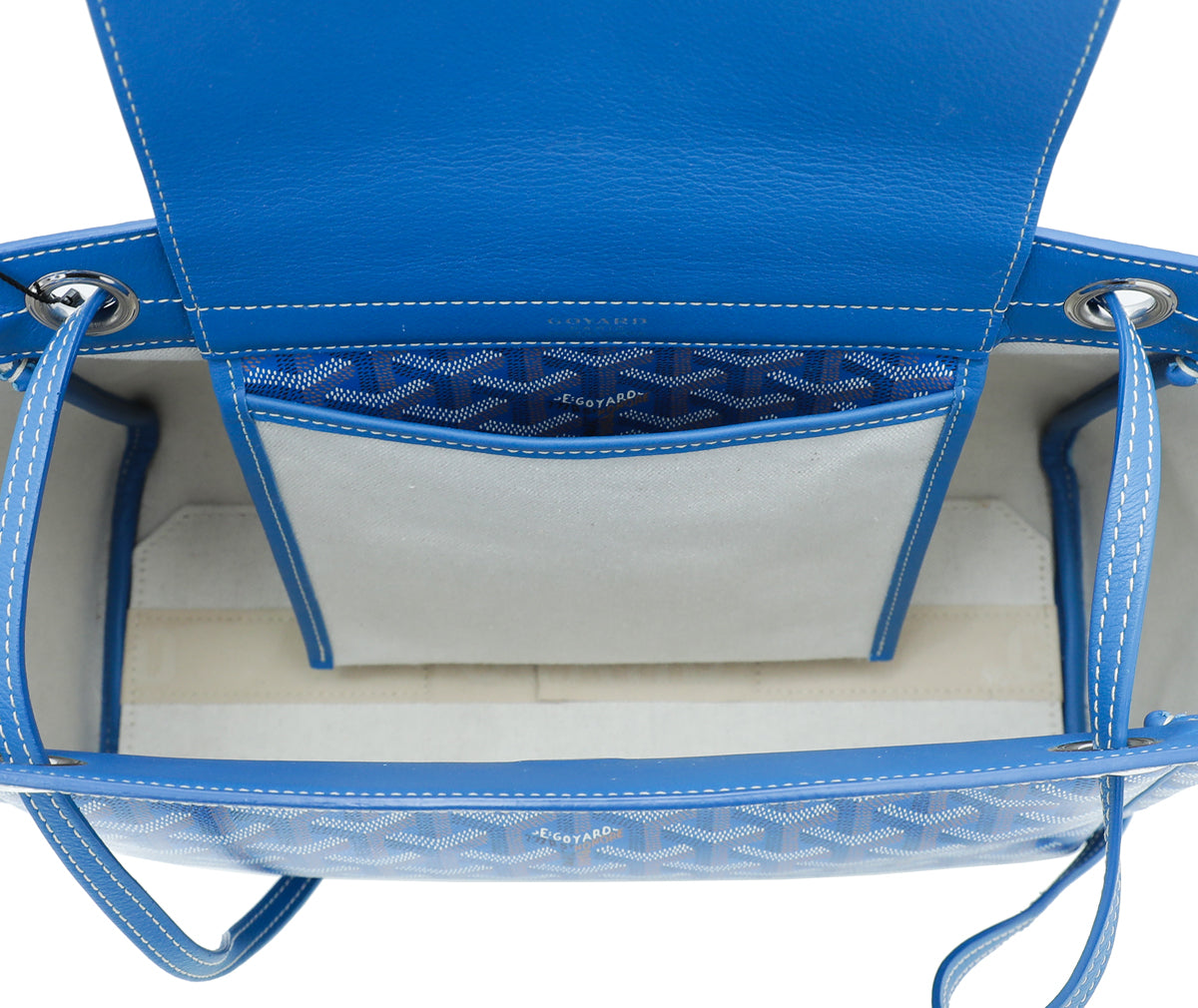 Goyard Blue Goyardine Rouette Souple PM Bag