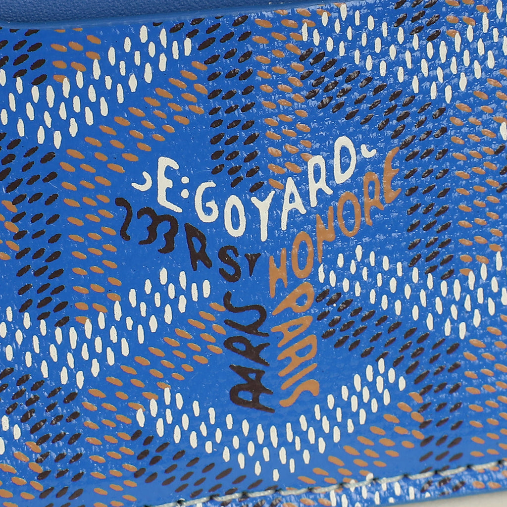 Goyard Blue Goyardine Venus Bag Mirror W/ Leather Cord