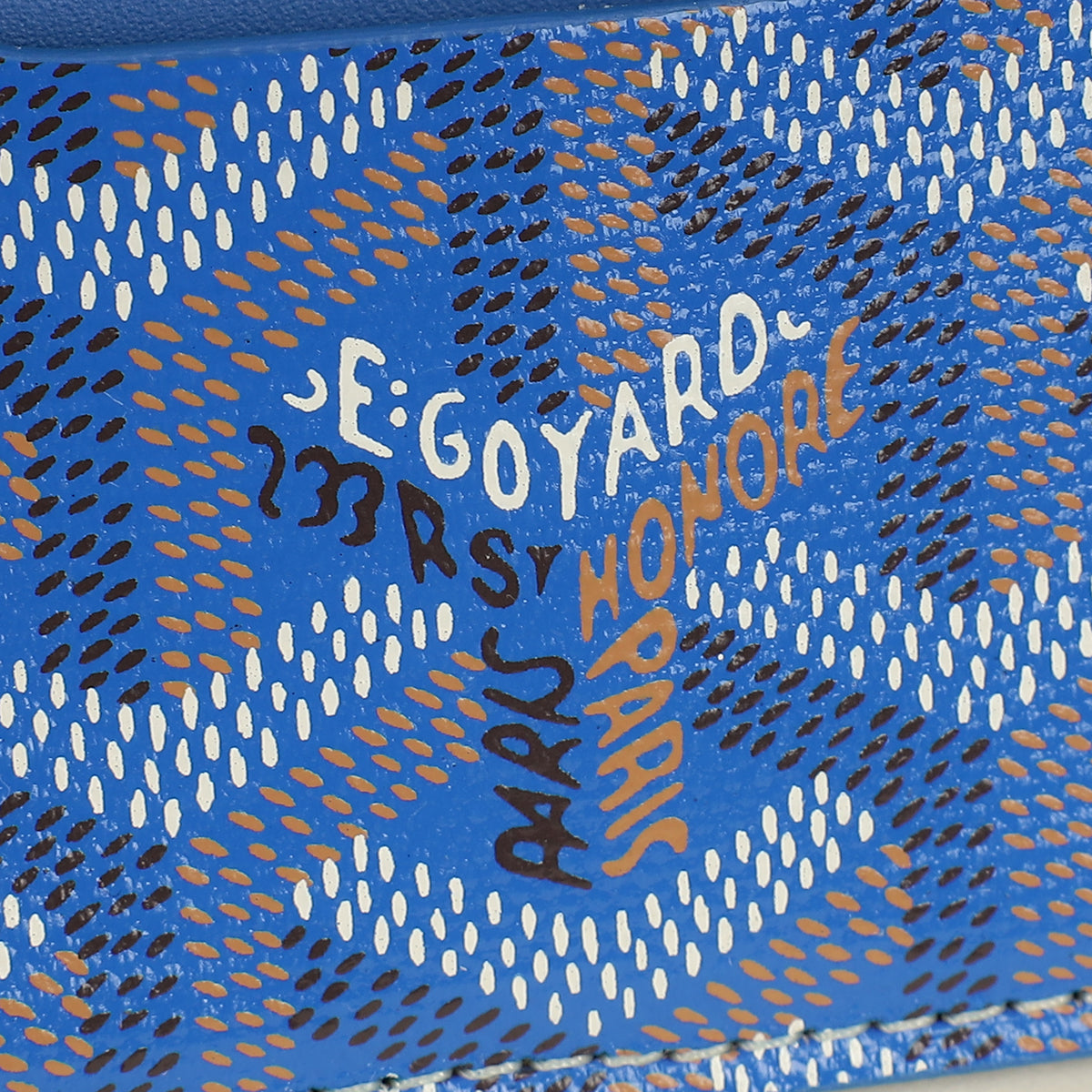 Goyard Blue Goyardine Venus Bag Mirror W/ Leather Cord