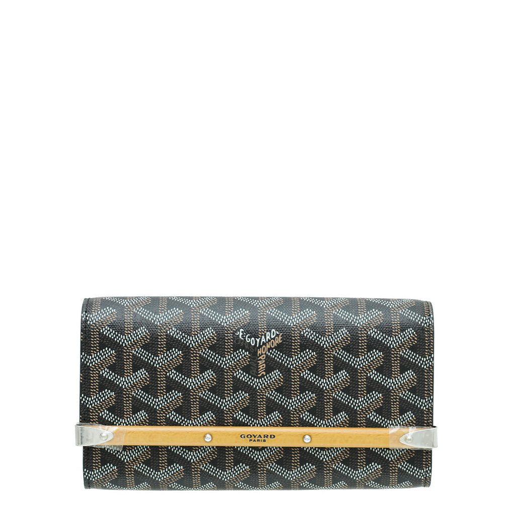 Goyard Black Goyardine Monte Carlo Mini Case