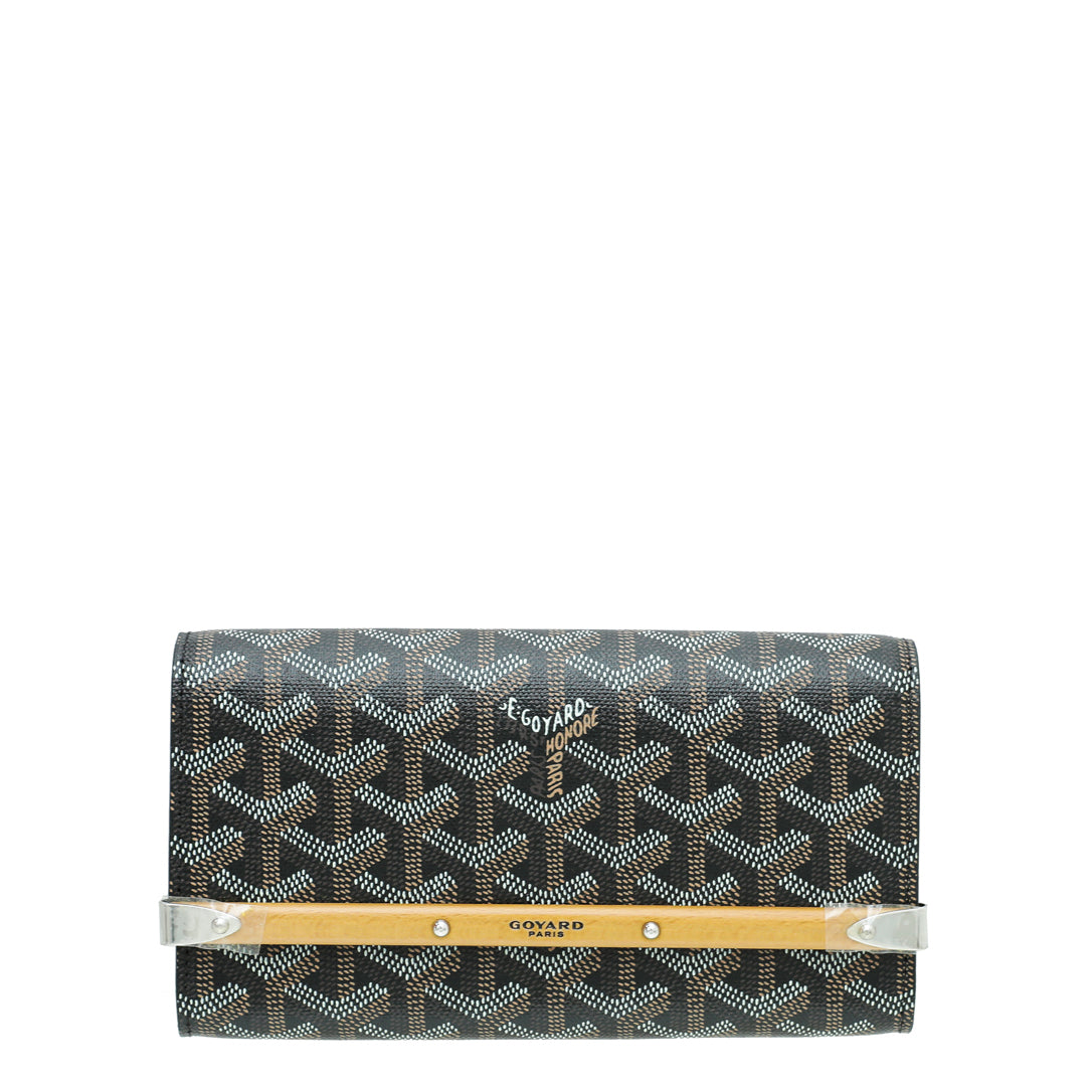Goyard Black Goyardine Monte Carlo Mini Case