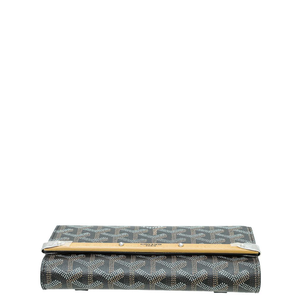 Goyard Black Goyardine Monte Carlo Mini Case