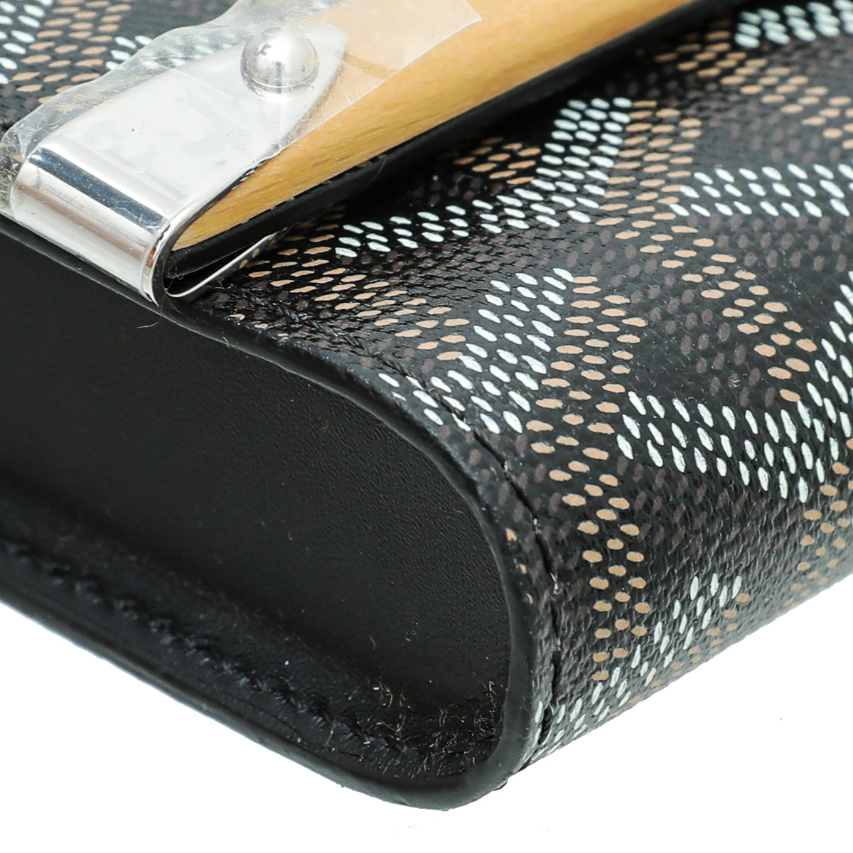 Goyard Black Goyardine Monte Carlo Mini Case