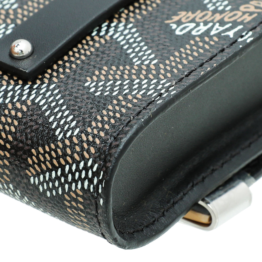 Goyard Black Goyardine Monte Carlo Mini Case
