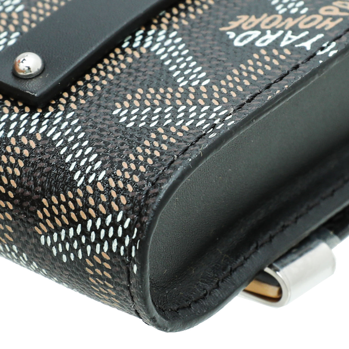 Goyard Black Goyardine Monte Carlo Mini Case