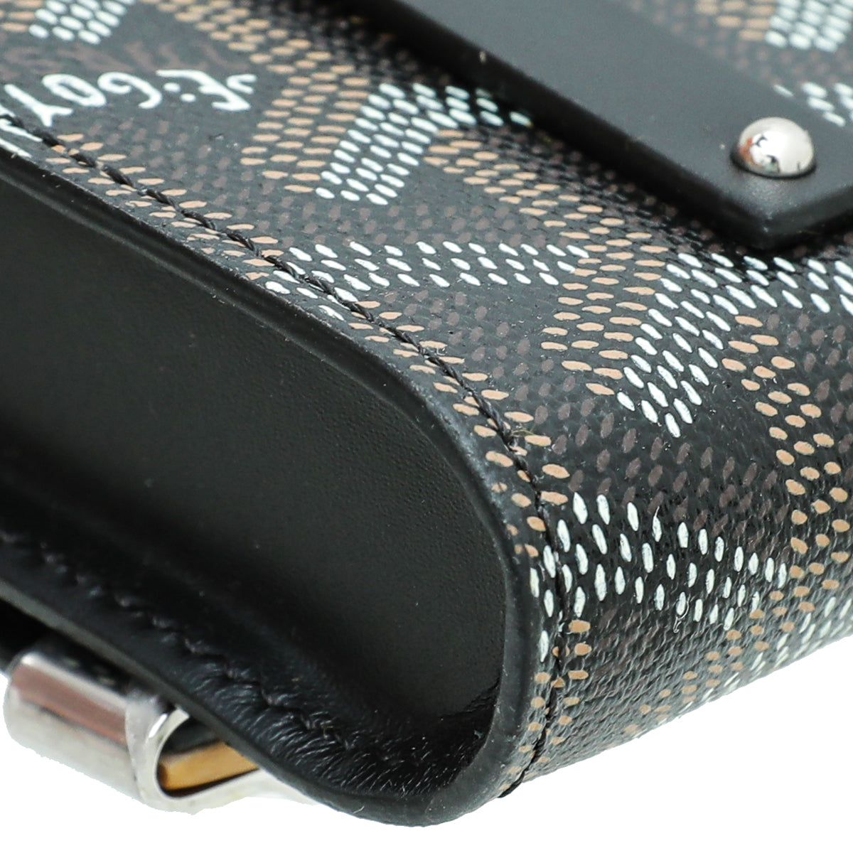 Goyard Black Goyardine Monte Carlo Mini Case