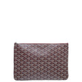 Goyard Burgundy Goyardine Senat MM Pouch
