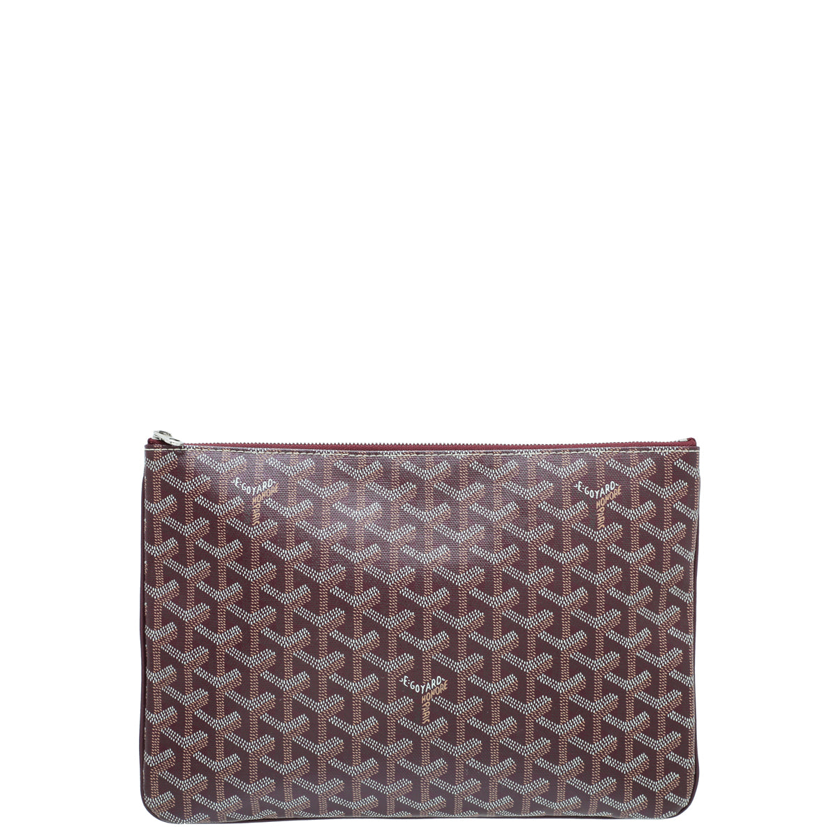 Goyard Burgundy Goyardine Senat MM Pouch