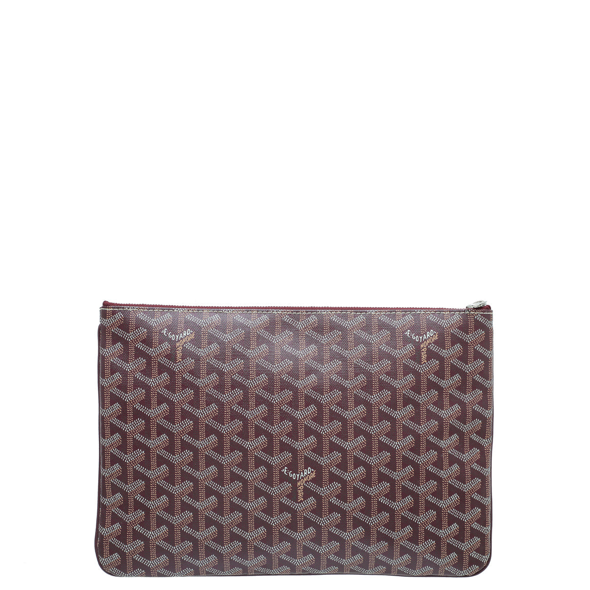 Goyard Burgundy Goyardine Senat MM Pouch