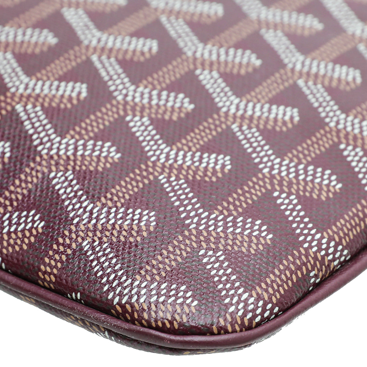 Goyard Burgundy Goyardine Senat MM Pouch