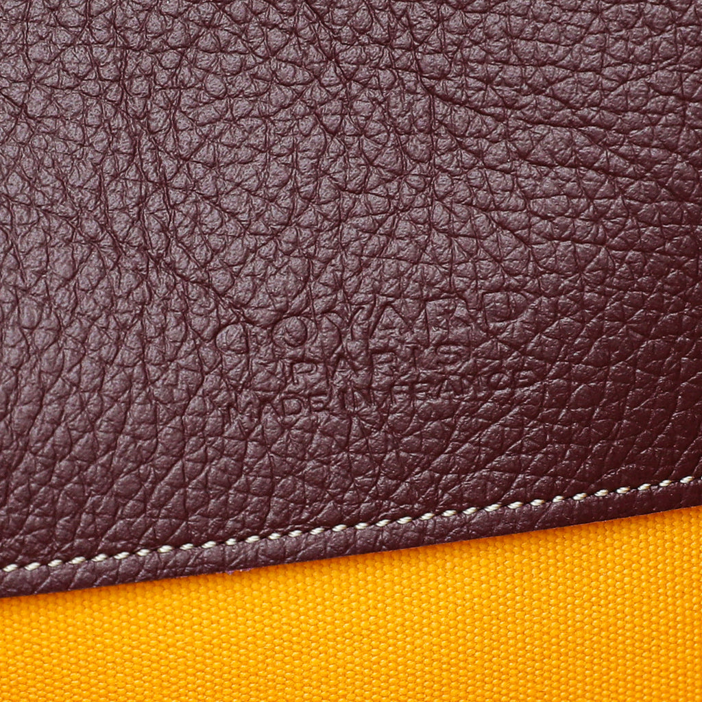 Goyard Burgundy Goyardine Senat Pouch with Heart Print