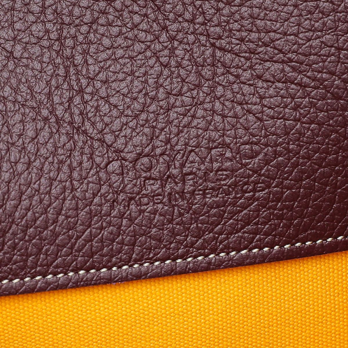 Goyard Burgundy Goyardine Senat Pouch with Heart Print