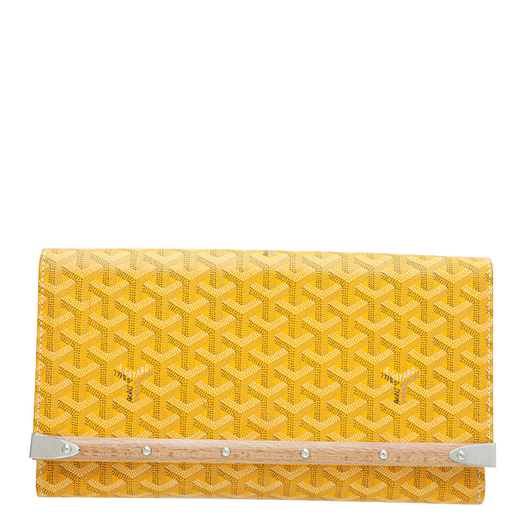 Goyard Yellow Goyardine Monte Carlo Clutch