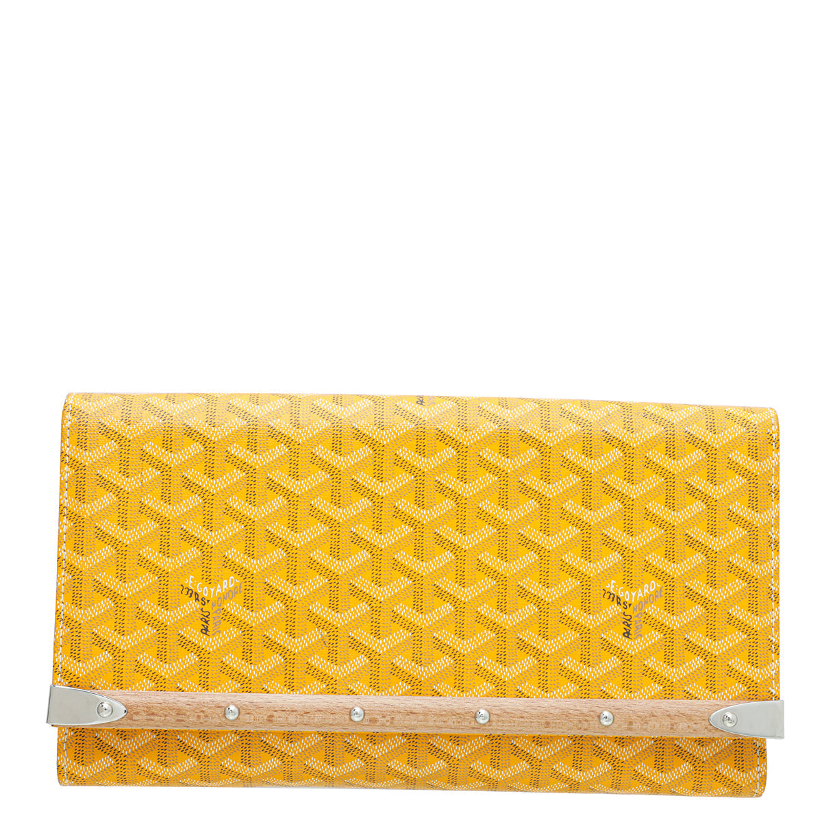 Goyard Yellow Goyardine Monte Carlo Clutch