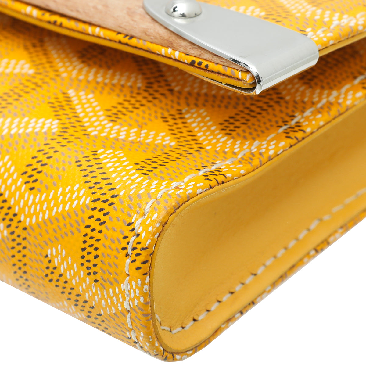 Goyard Yellow Goyardine Monte Carlo Clutch