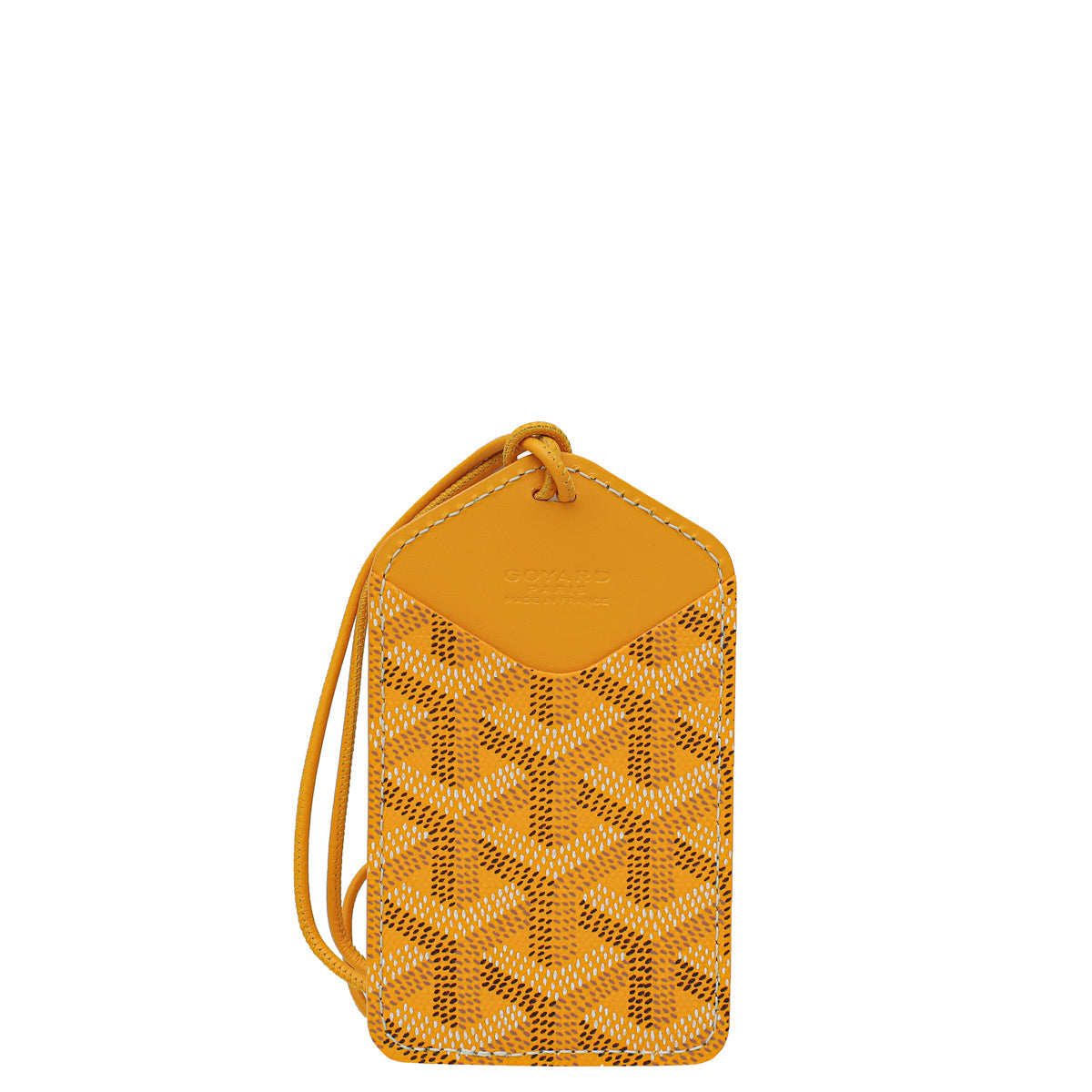 Goyard Yellow Goyardine Luggage Tag
