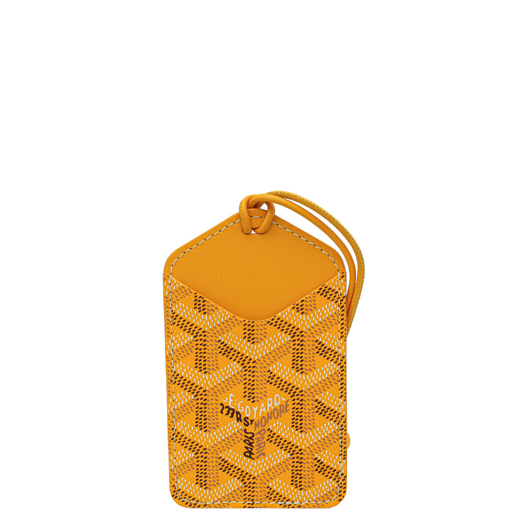 Goyard Yellow Goyardine Luggage Tag