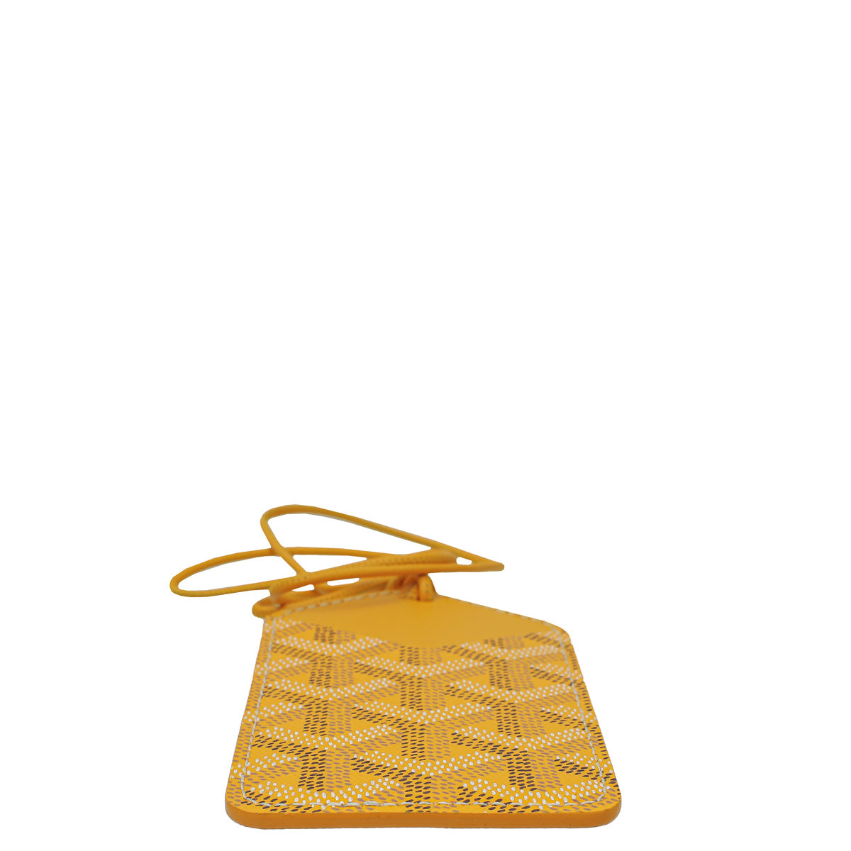 Goyard Yellow Goyardine Luggage Tag