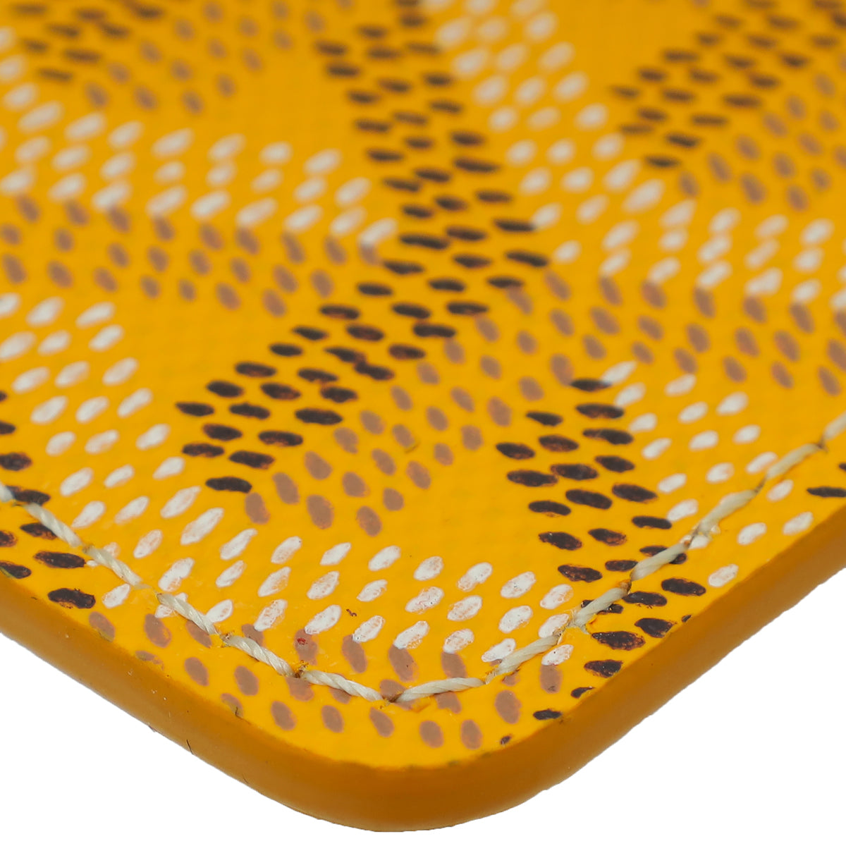Goyard Yellow Goyardine Luggage Tag