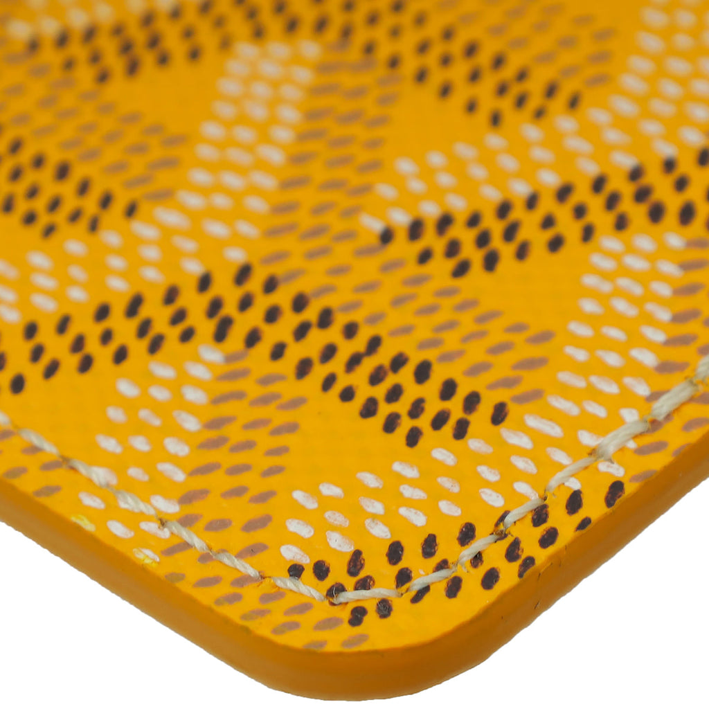 Goyard Yellow Goyardine Luggage Tag