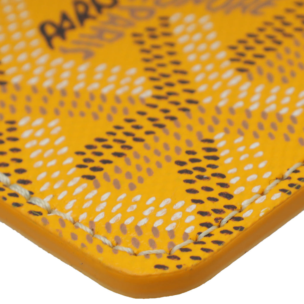 Goyard Yellow Goyardine Luggage Tag