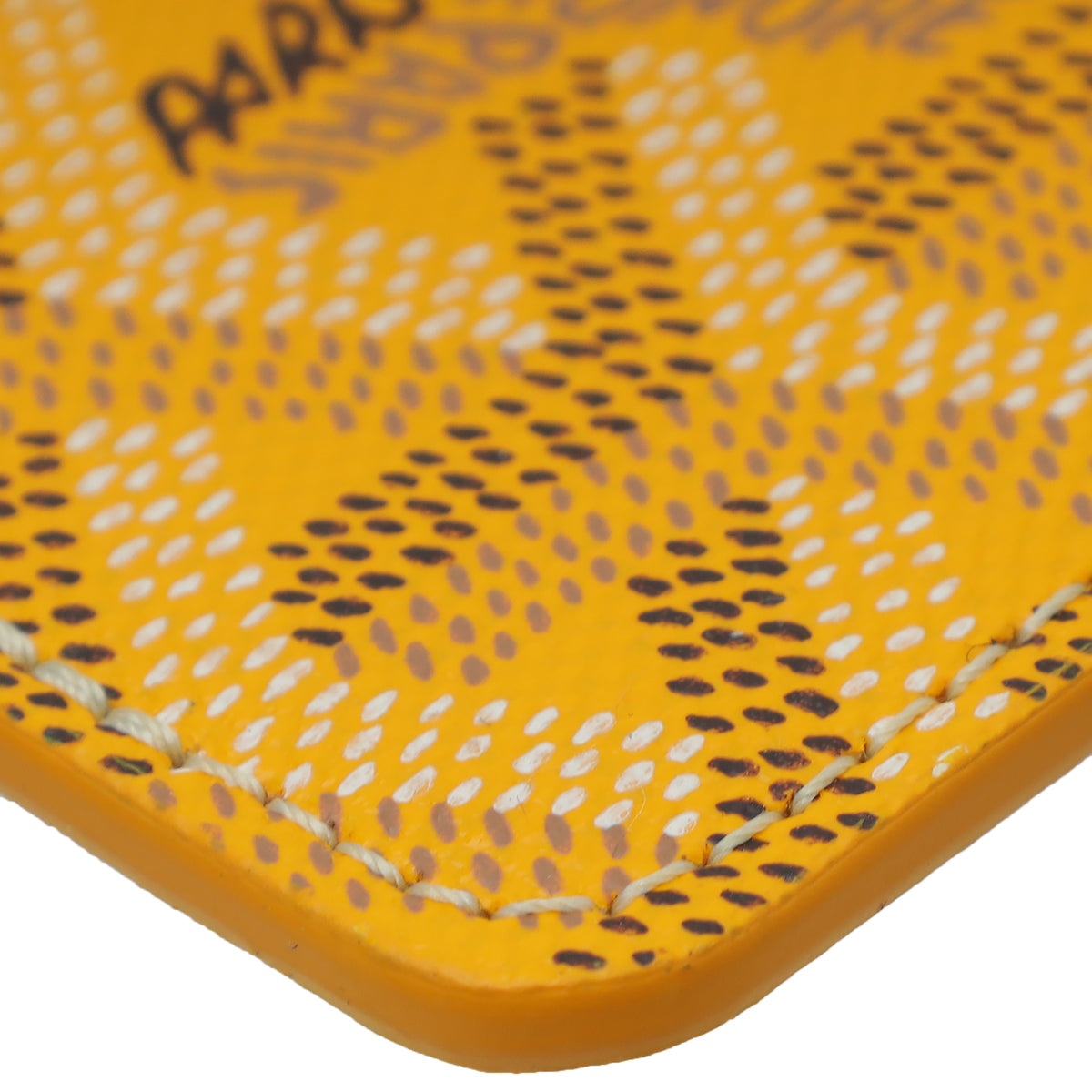 Goyard Yellow Goyardine Luggage Tag