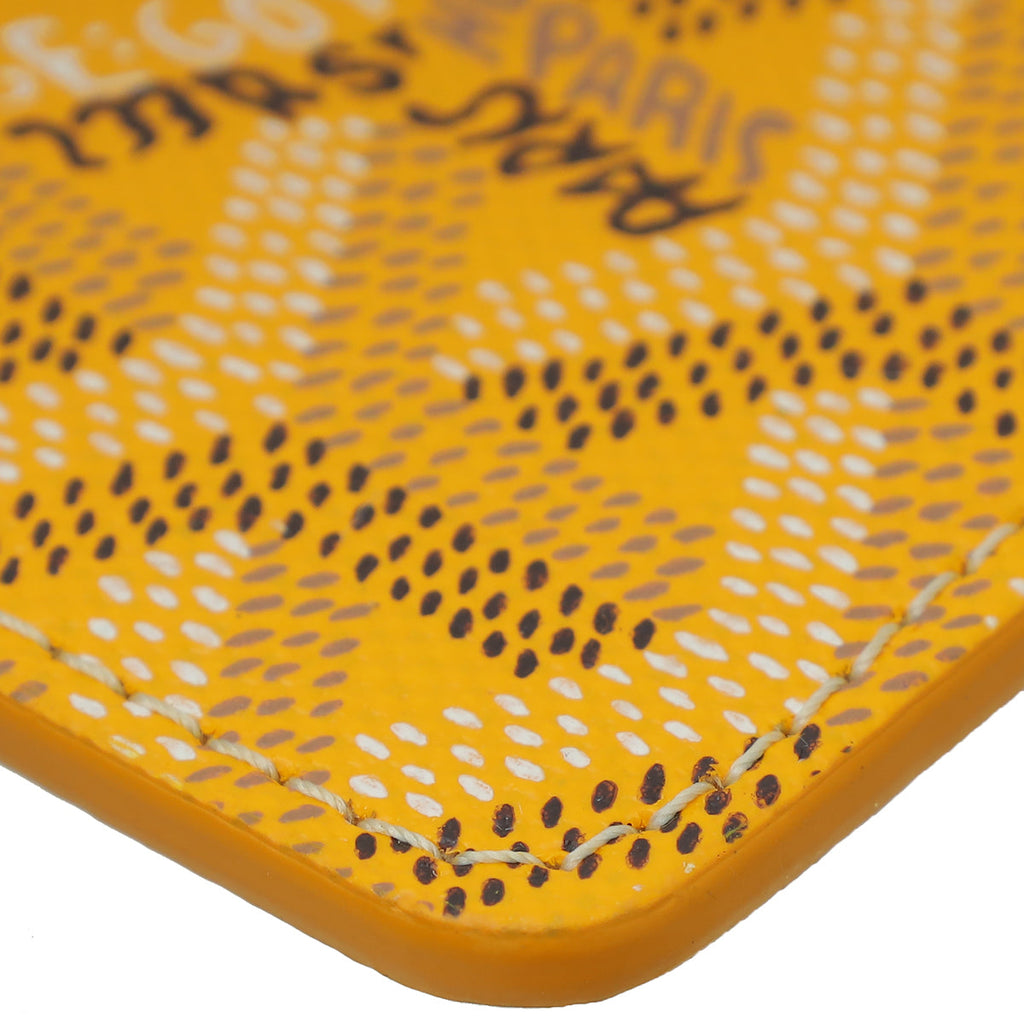 Goyard Yellow Goyardine Luggage Tag