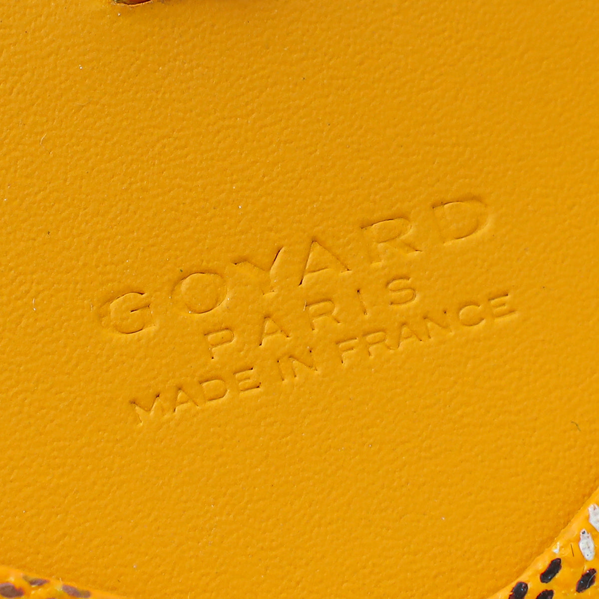 Goyard Yellow Goyardine Luggage Tag