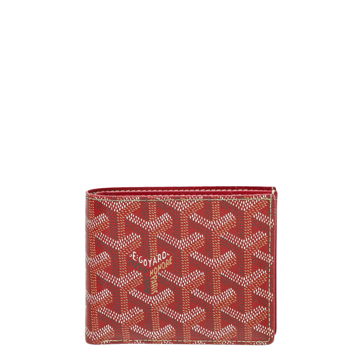 Goyard Red Goyardine Bifold Victoire Wallet