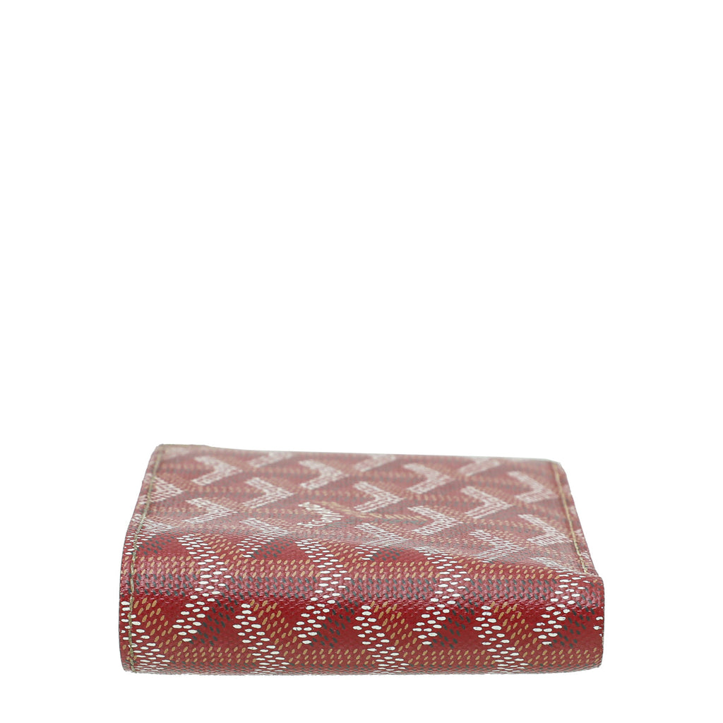 Goyard Red Goyardine Bifold Victoire Wallet