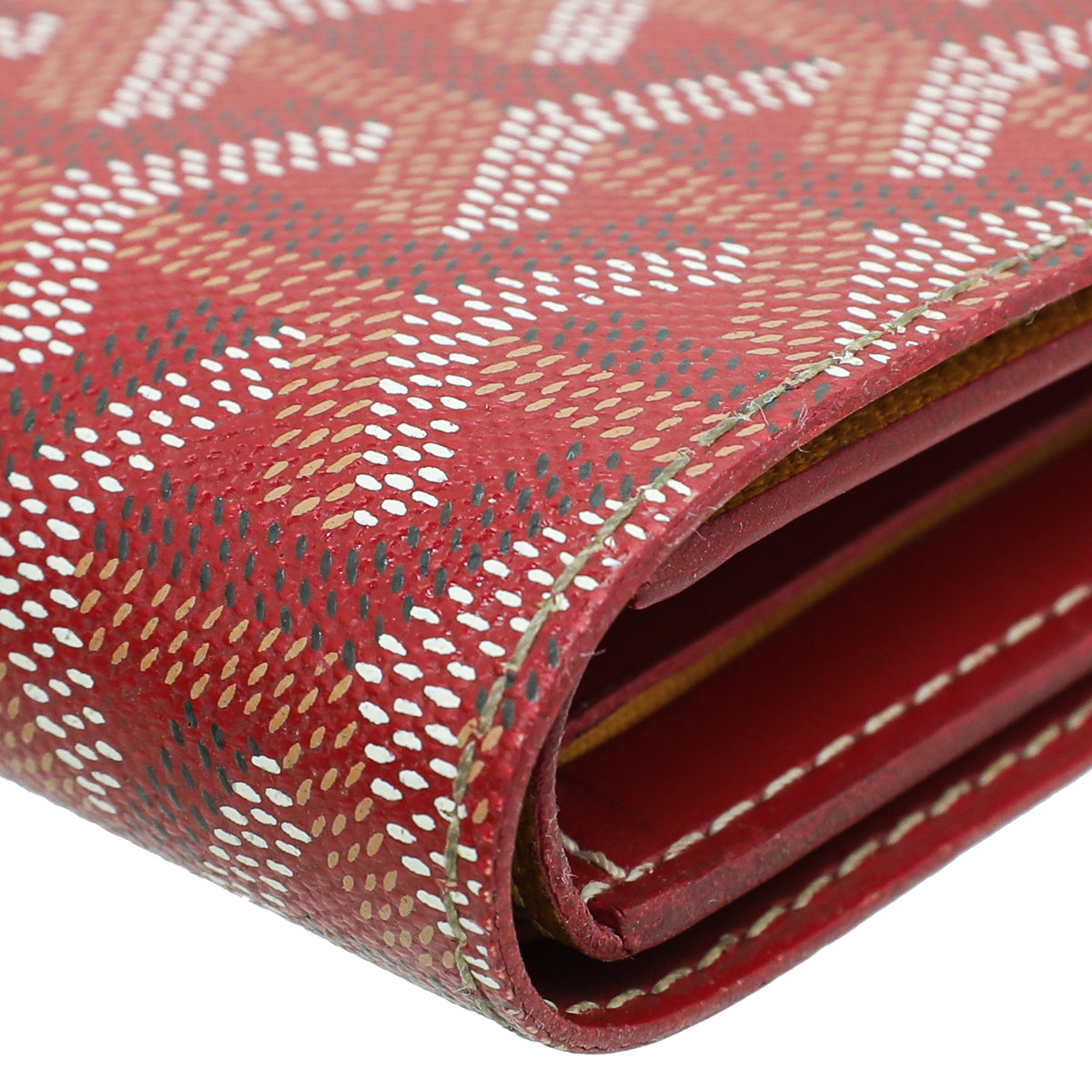 Goyard Red Goyardine Bifold Victoire Wallet