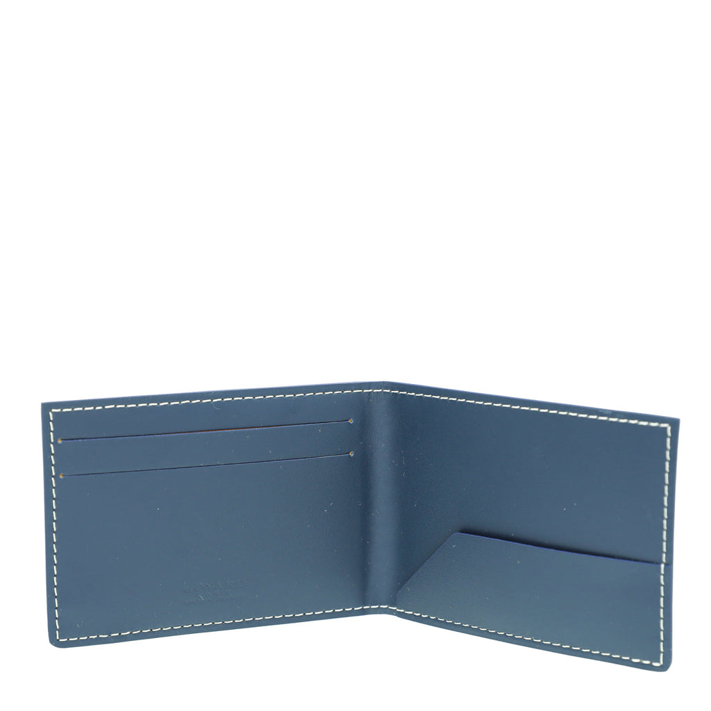 Goyard Navy Blue Goyardine Insert Victoire Card Wallet