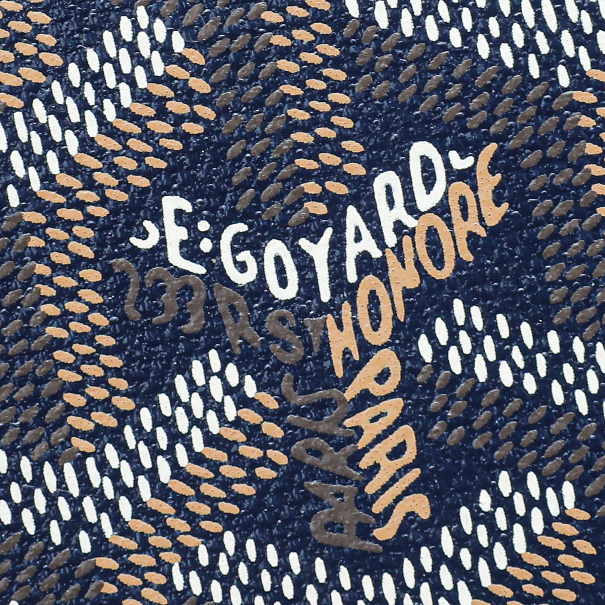 Goyard Navy Blue Goyardine Insert Victoire Card Wallet