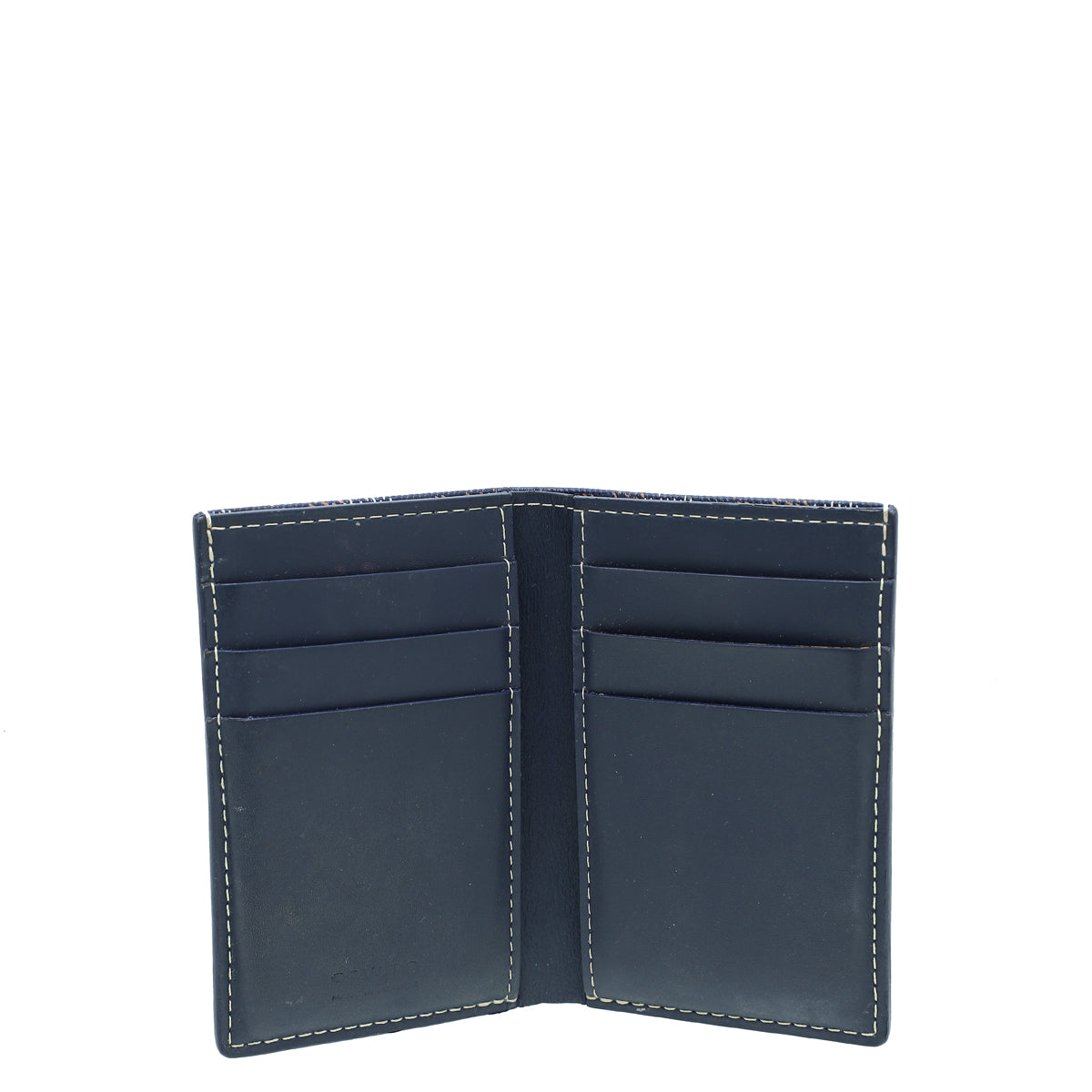 Goyard Navy Blue Goyardine Saint Marc Wallet