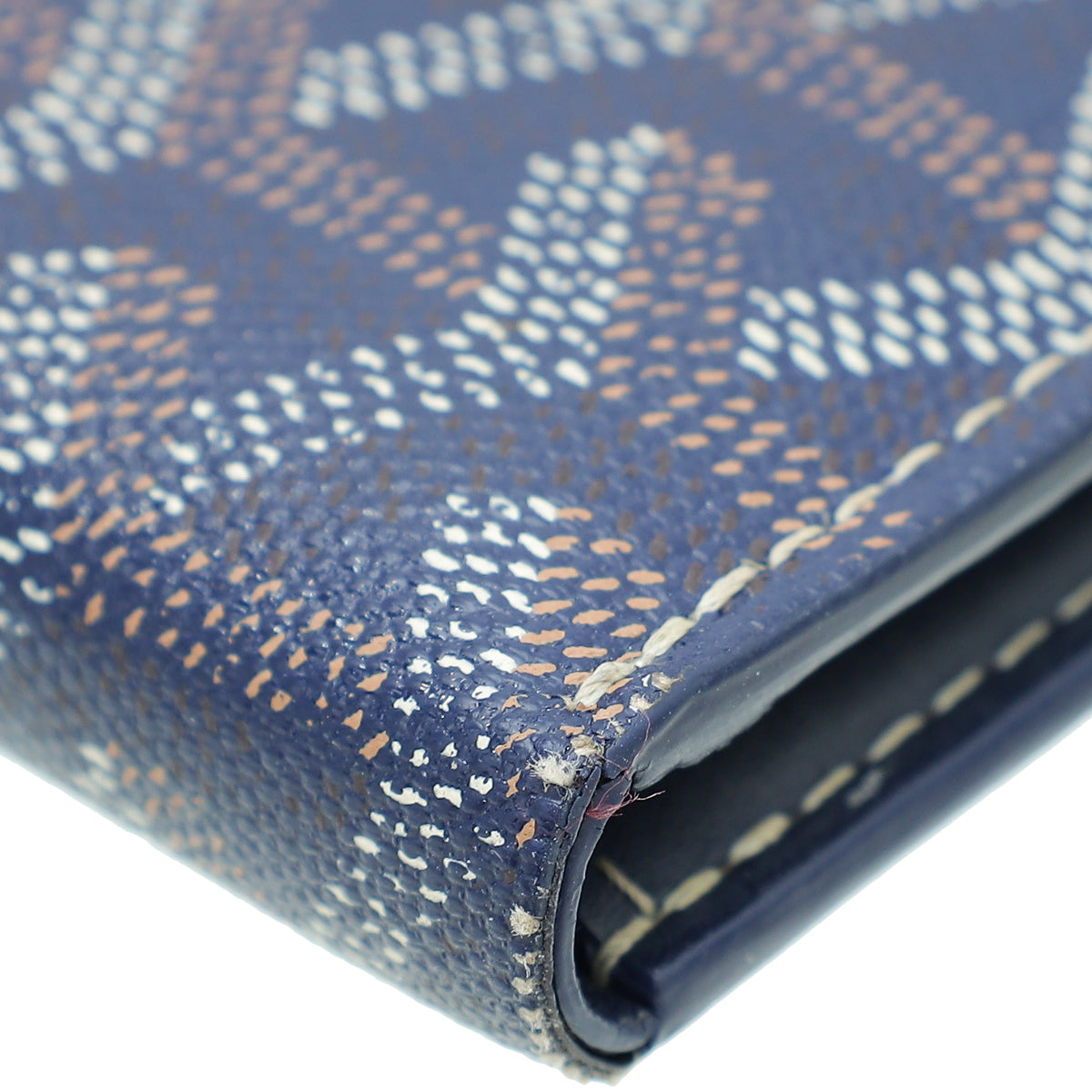 Goyard Navy Blue Goyardine Saint Marc Wallet
