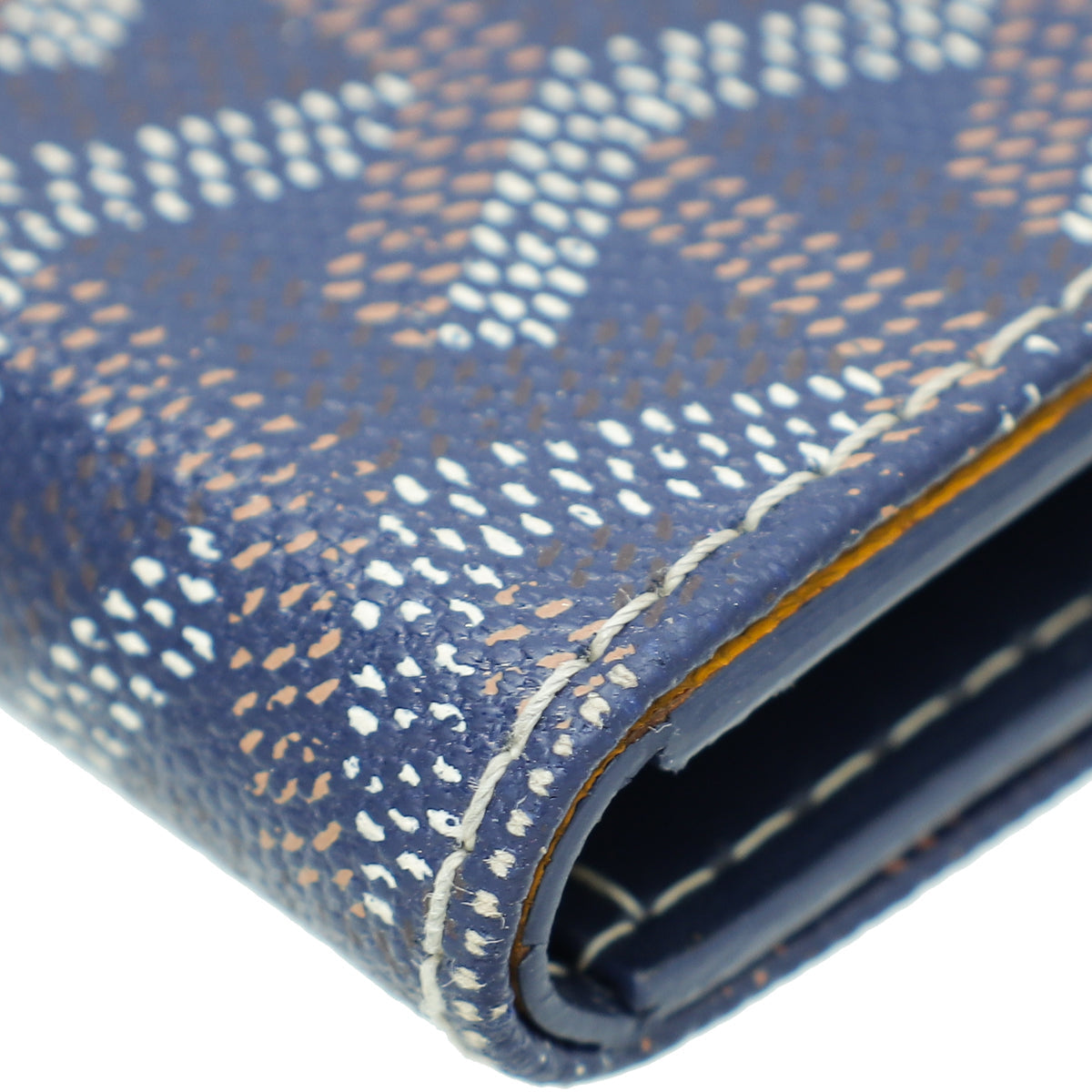 Goyard Navy Blue Goyardine Saint Marc Wallet