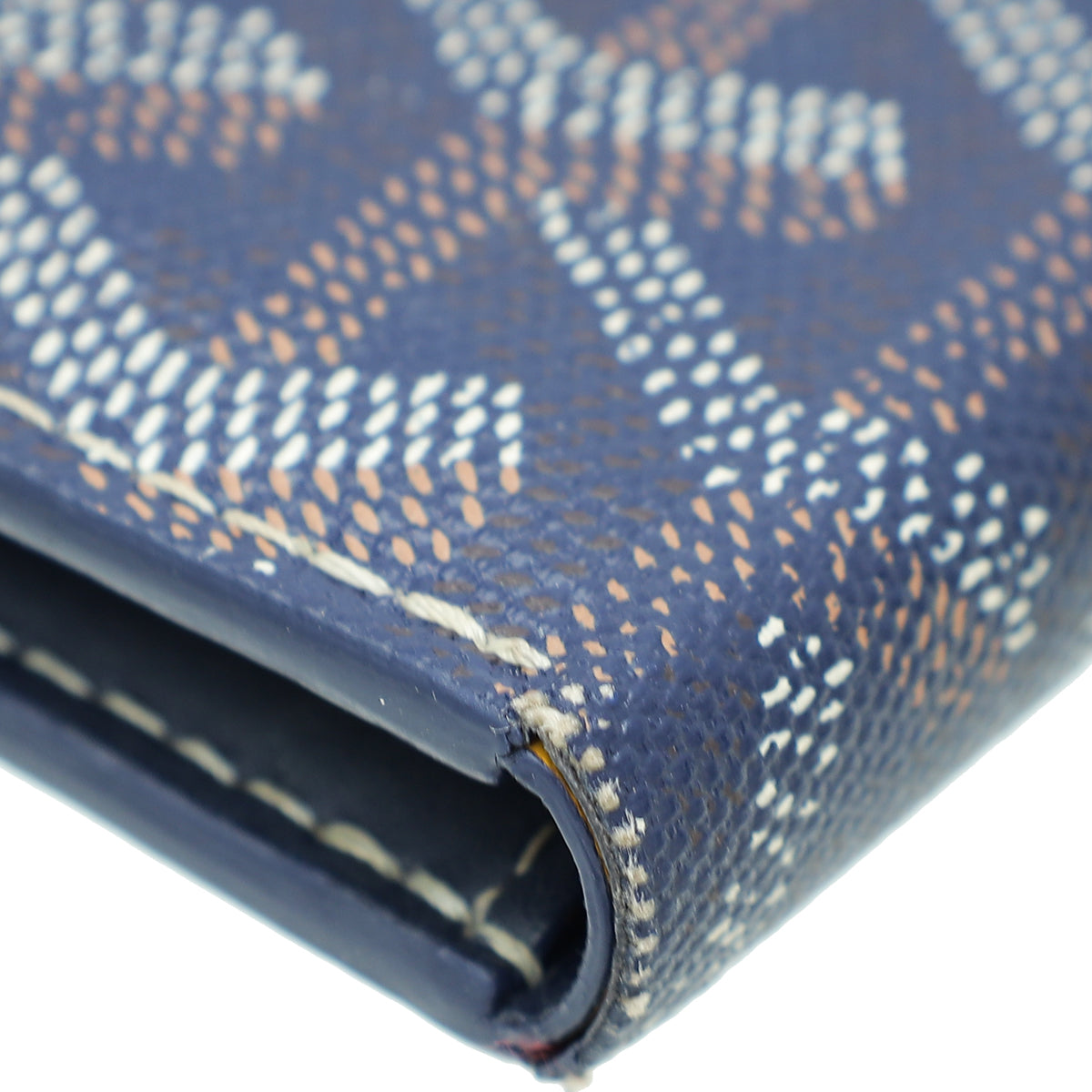 Goyard Navy Blue Goyardine Saint Marc Wallet