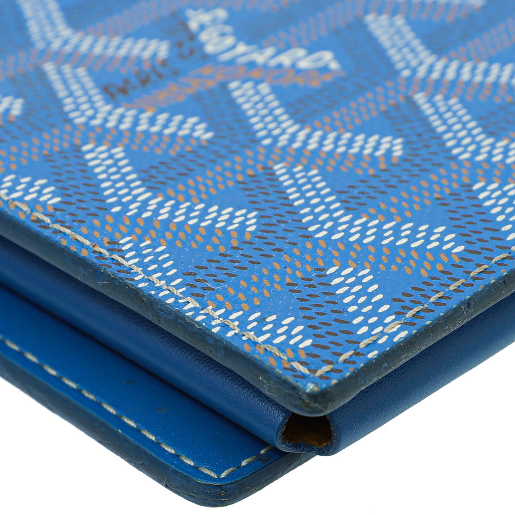 Goyard Blue Goyardine Saint-Lambert Wallet