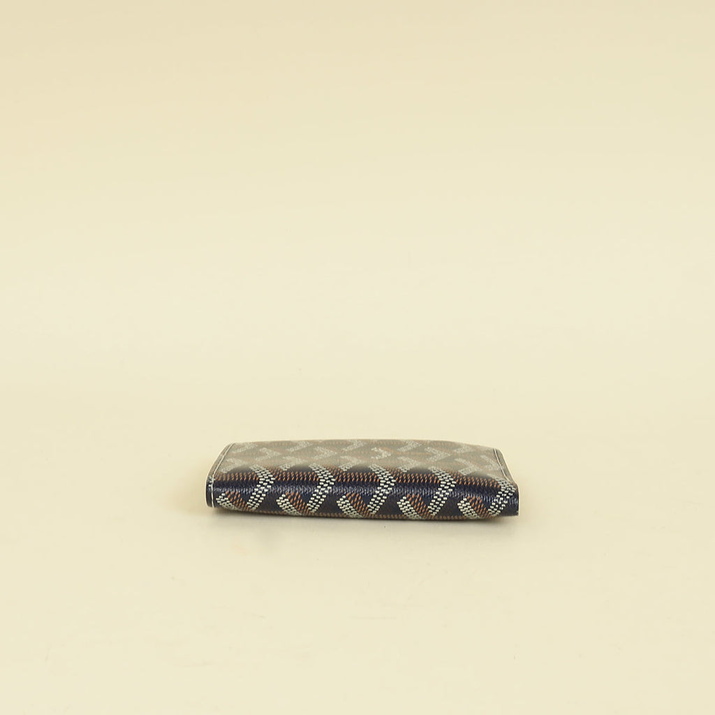 Goyard Navy Blue Goyardine Saint Pierre Card Wallet