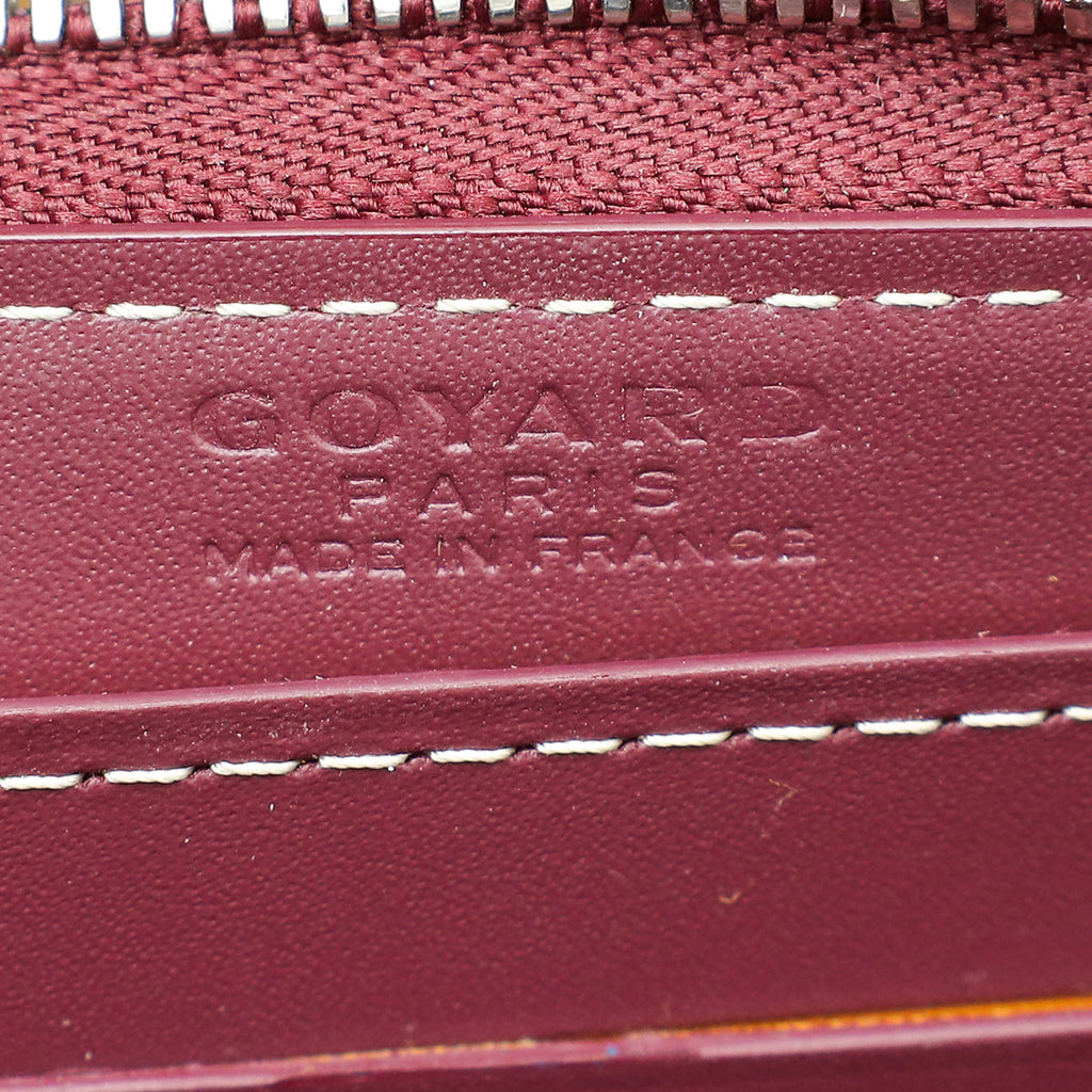 Goyard Burgundy Goyardine Matignon PM Wallet