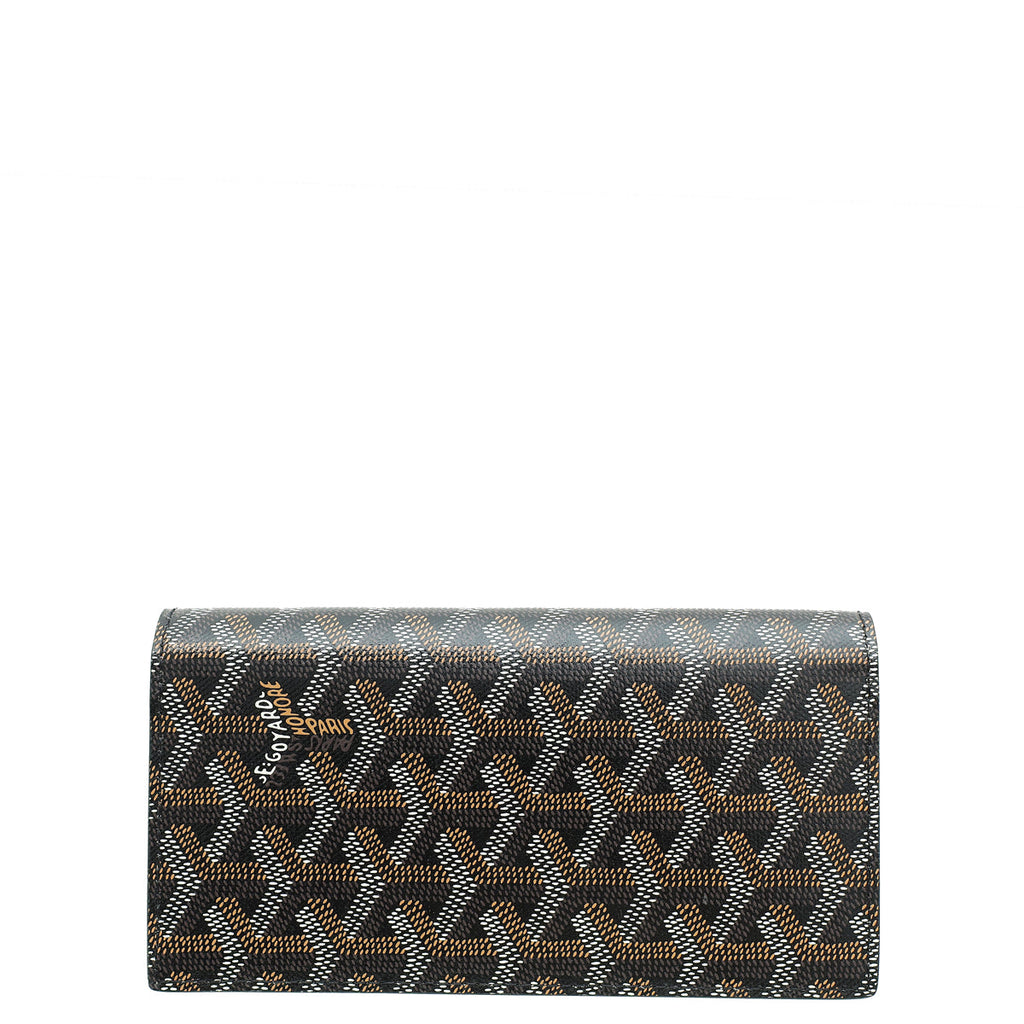 Goyard Black Goyardine Saint-Lambert Wallet