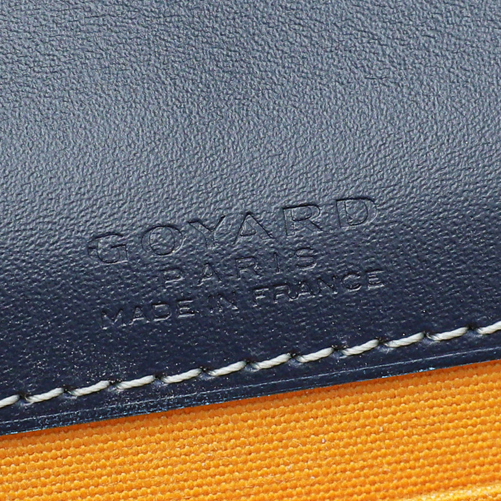 Goyard Navy Blue Goyardine Monte Carlo Mini Wrist Pouch