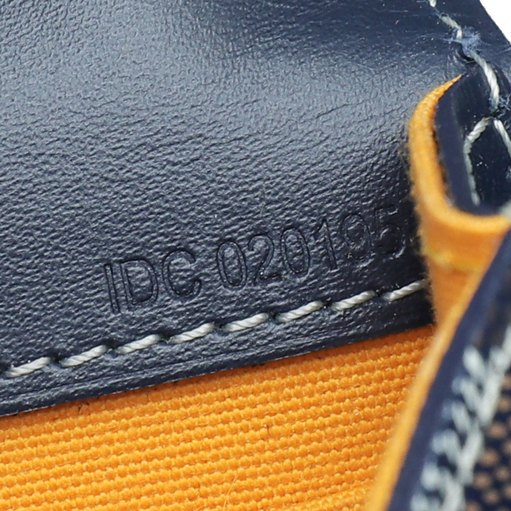 Goyard Navy Blue Goyardine Monte Carlo Mini Wrist Pouch