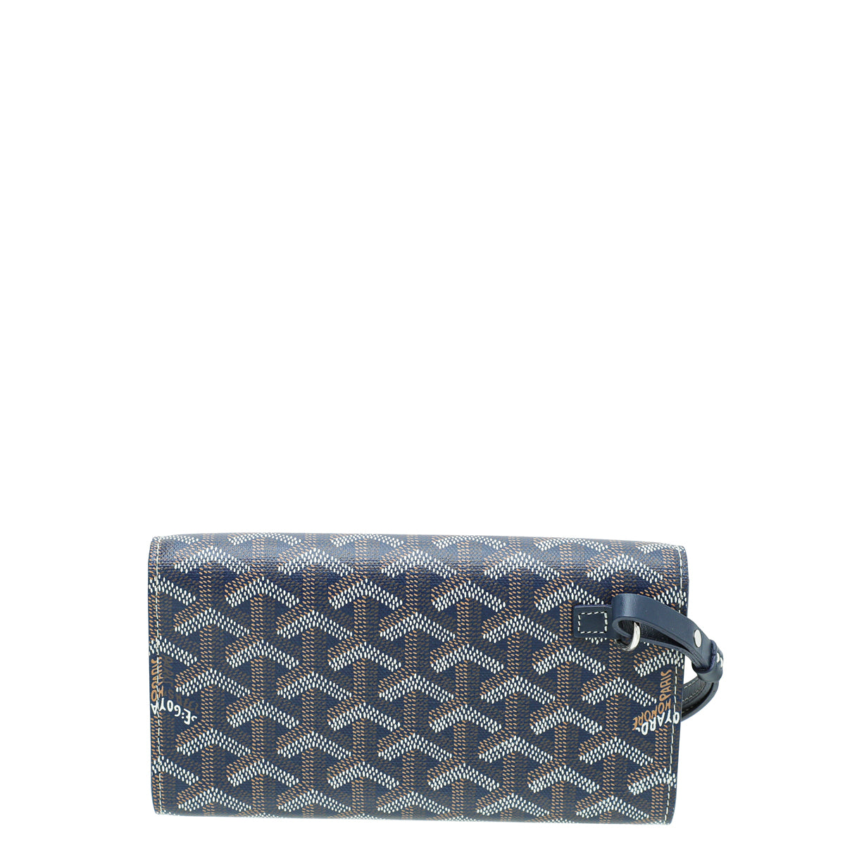 Goyard Navy Blue Goyardine Monte Carlo Mini Wrist Pouch